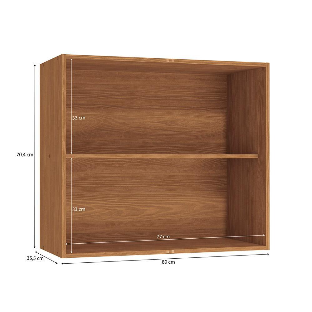 Armário Aéreo Kappesberg Pixel 2 Portas Tapajós/Cinza Sagrado 80cm — imagem 2 de 2