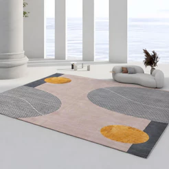 Tapete Geométrico Luxuoso 2,00m x 1,40m para Sala Quarto Escritório Antiderrapante Moderno yoyobel.loja