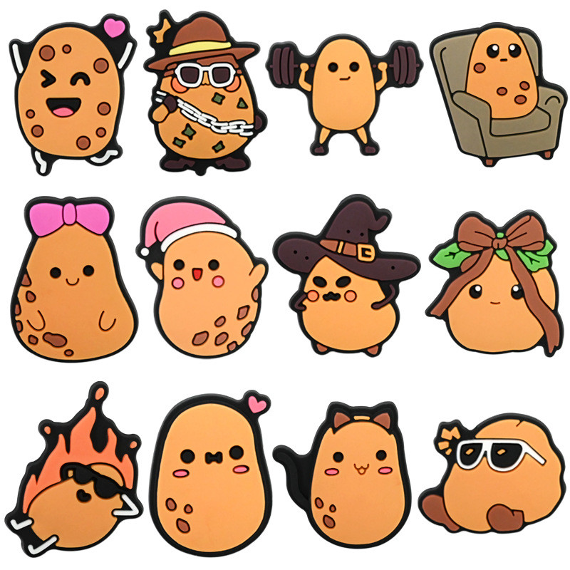 DIDOU Julho Novos Encantos De Sapato Acessórios Dos Desenhos Animados Sandálias De Batata Pingente Botão Pinos Presentes