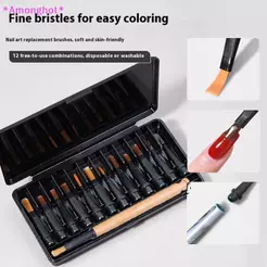 Entrehot > 12 Pçs/Set Descartável Unha Polonês Pincel Caneta Pode Substituição Cabeça Escova De Unhas Aplicadores Líquid