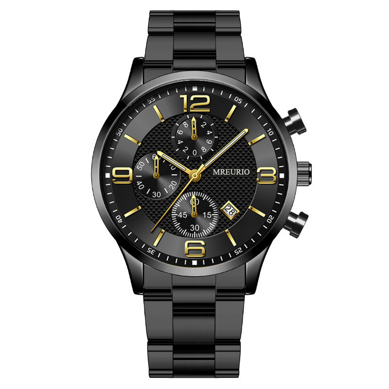 Novo produto de venda quente moda Digital calendário de três olhos relógio masculino cinto relógio masculino