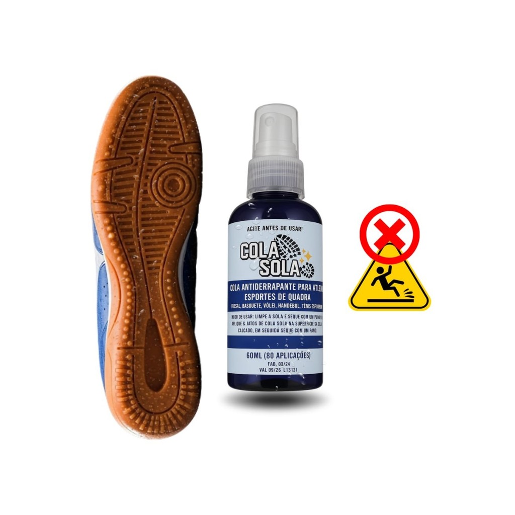 Cola Solas Antiderrapante Para Atleta De Esportes De Quadra