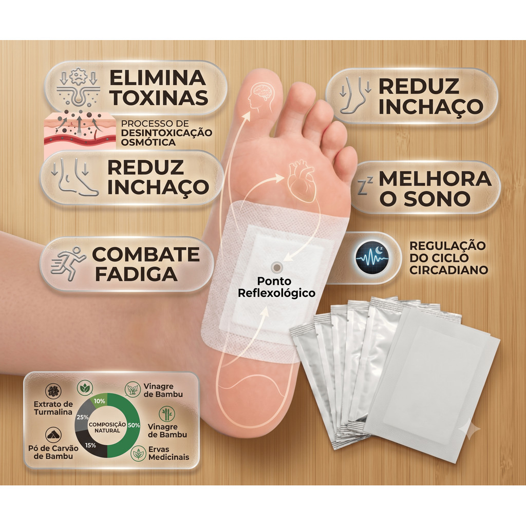 10 a 100 Almofada Detox Natural  Elimine Toxinas Enquanto Dorme