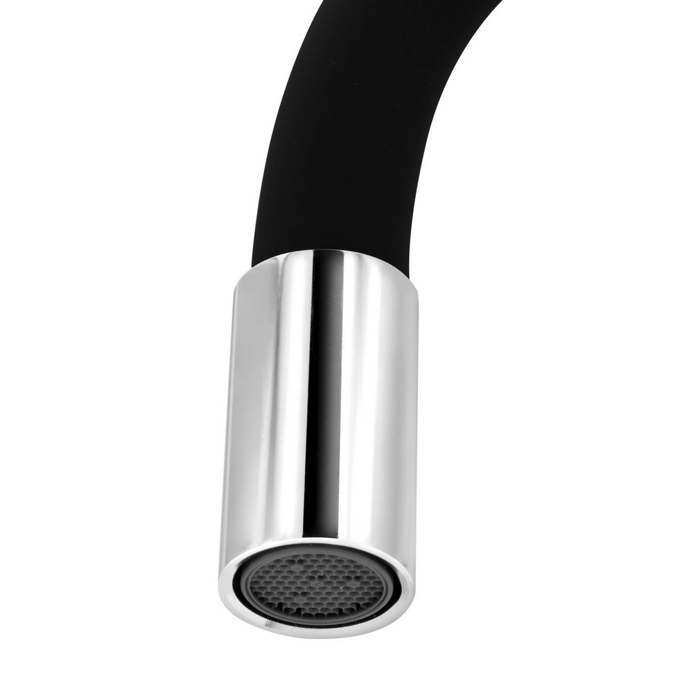 Torneira Misturador Cozinha Gourmet Parede Flexível Preto Agua Quente Fria Movel — imagem 2 de 2