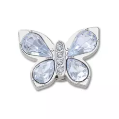 Jibbitz™ Borboleta Prateada Com Gemas Único
