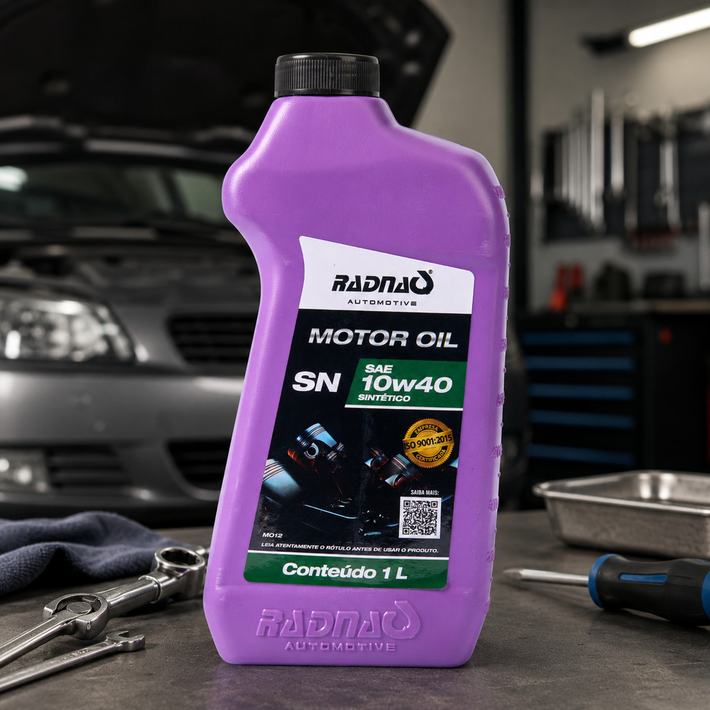Kit 8L Óleo De Motor 10W40 API SN Sintético Radnaq 1 Litro — imagem 2 de 2