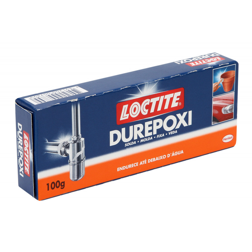 Durepoxi Loctite, Massa Epóxi Cinza, Prova d'Água, 1x100g