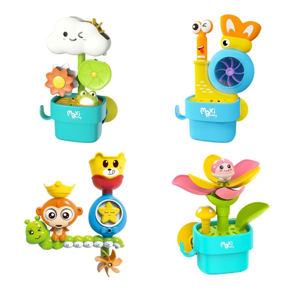 Brinquedo de Banho Bebê Sensorial Cascata Interativa Com Ventosa Aquababy Maxi Baby