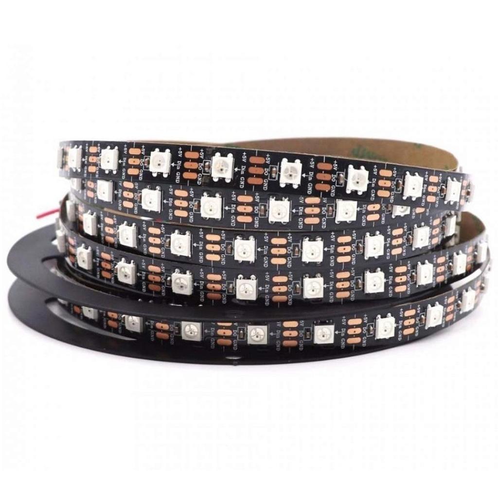 Fita Led Ws2812 Ws2812b 5 Metro 300 Led 5 Volts Vu Som Automotivo