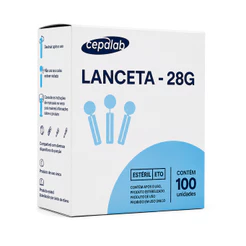 Precisa Medir Glicose Lanceta Cepalab 28g 100 Unidades