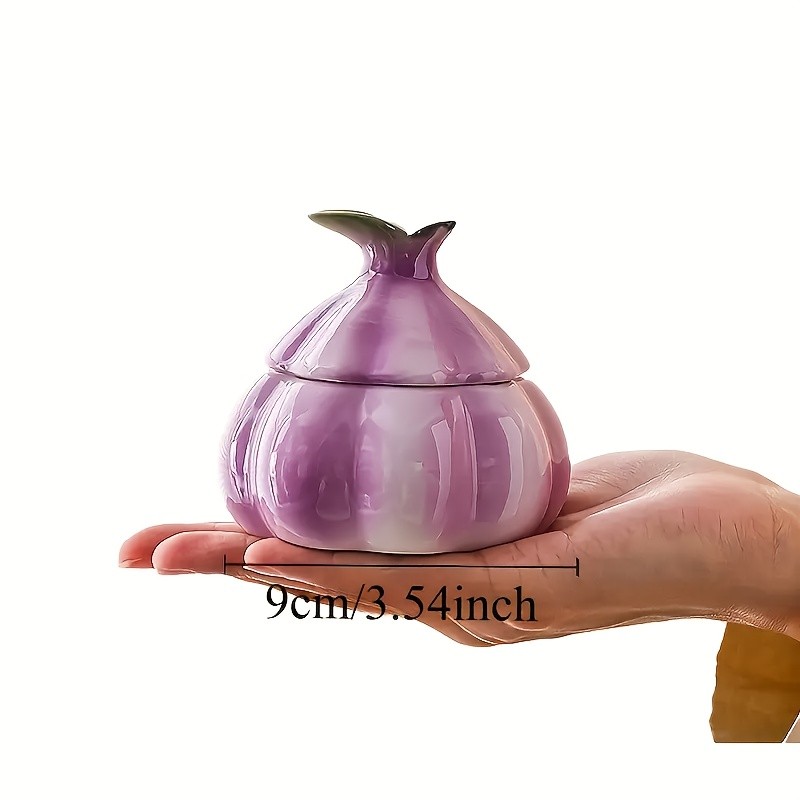Conjunto De Jarra De Cerâmica De Alho Roxo , Decoração De Fazenda , Armazenamento De Cozinha , Presente
