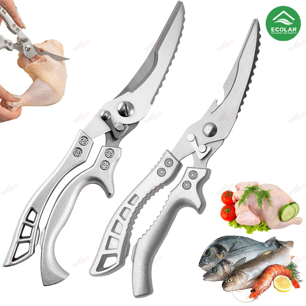 Tesoura de Cozinha Multifuncional Prática para Cortar Alimentos, Frango, Peixe e Verduras