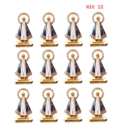 Kit 12 Carruagem de Nossa Senhora Aparecida em Metal 5,5cm - Atacado