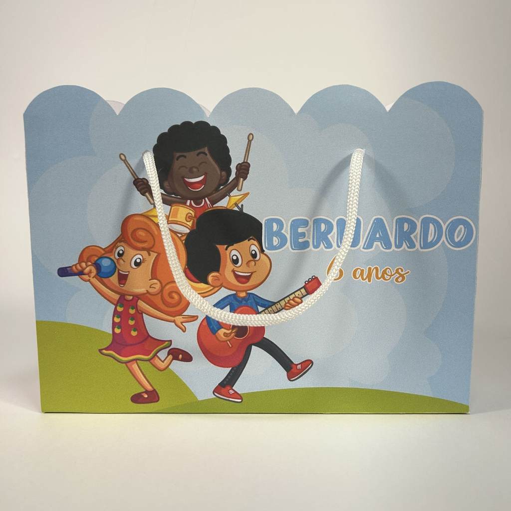 Kit Sacolinha Sacola Papelaria Personalizada 3 Palavrinhas Lembrancinha Caixinha para Festa