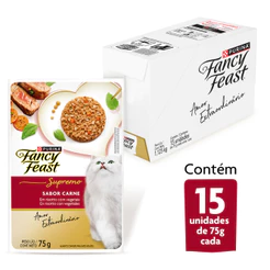 Ração Úmida PURINA® FANCY FEAST® Supremo Carne para Gatos Adultos 75g - 15 Unid.