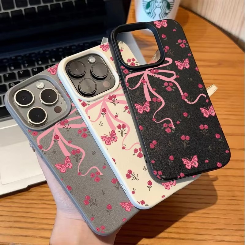 Moda Floral Arco Caso De Telefone Para Samsung Galaxy A57 A37 A27 A07 A17 A36 A26 A15 A52 A54 A36 A55 A35 A16 5G Capa Ma