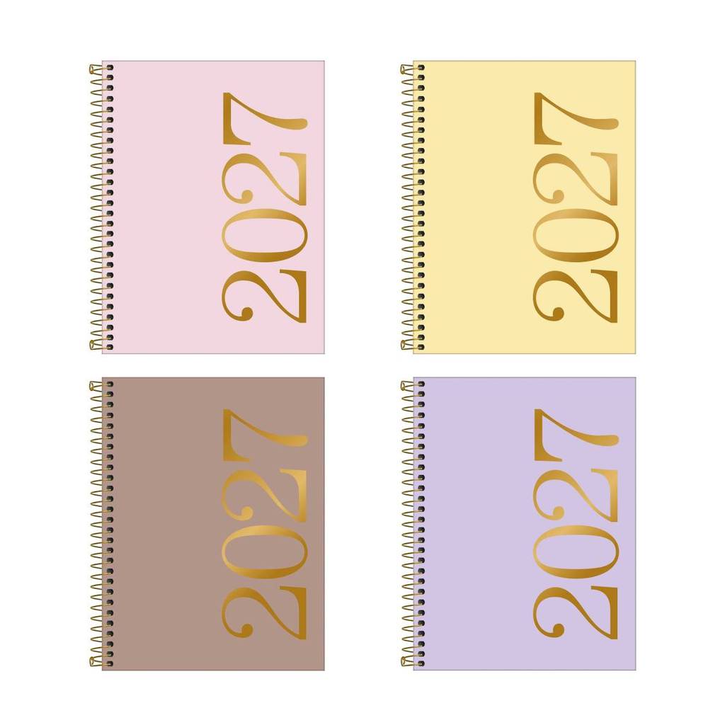 Agenda espiral diária Vanilla 2027 Tilibra