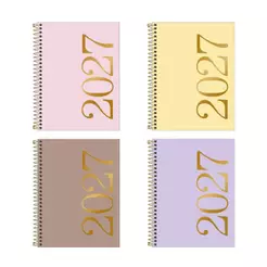 Agenda espiral diária Vanilla 2027 Tilibra