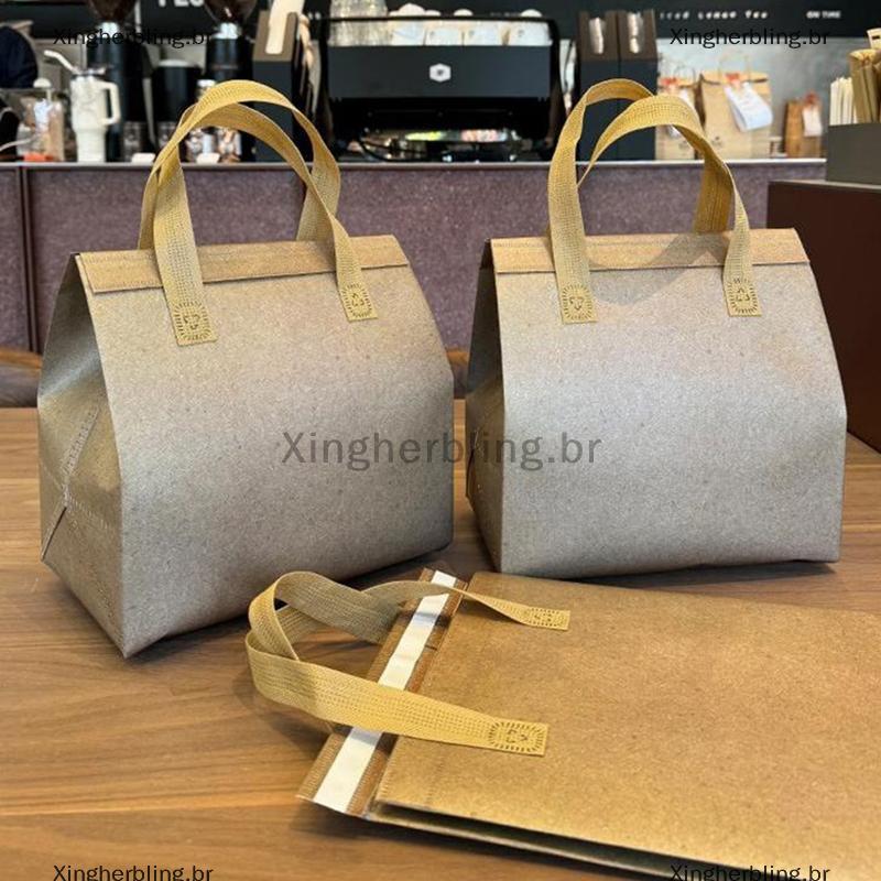 XBBR Sacos De Isolamento Não Tecido Tote Portátil Para Café Comida Bolo Bebidas Pacote Entrega Manter Quente Frio Bolsa
