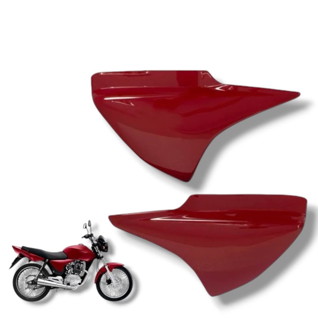TAMPA LATERAL TITAN 150 2006-2008 - VERMELHO GUARAU