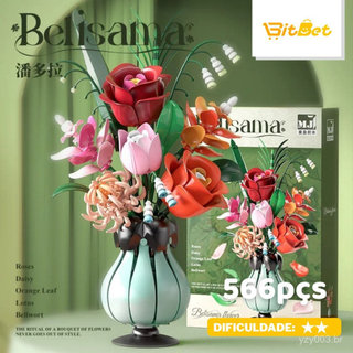 Blocos Decorativos De Construção De Flores – Vaso/Buquê/Orquídea | Kit De Presente Criativo BRQ