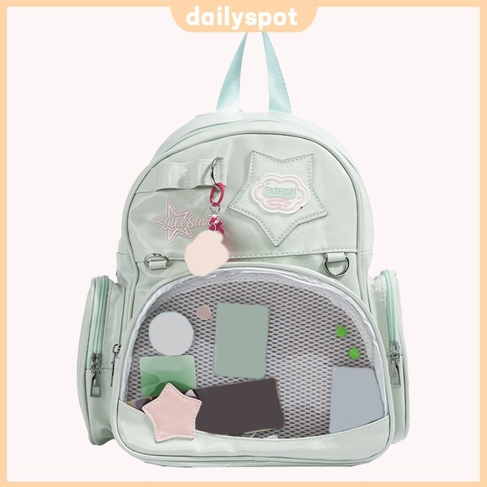 Mochila Feminina PU Star De Viagem De Grande Capacidade Y2k Harajuku Alça Ajustável Para Trabalho Em Viagens [dailyspot.