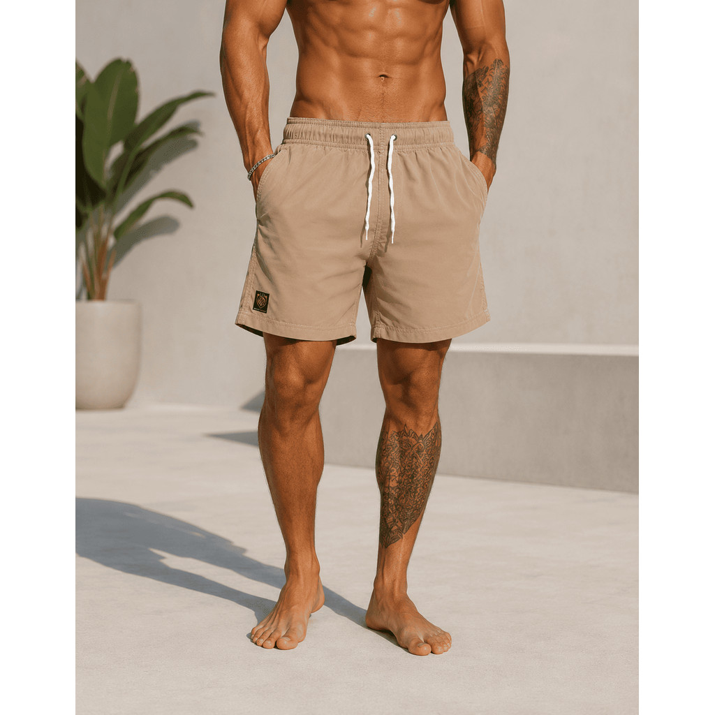 Short Masculino com Elastano Bermuda Mauricinho Praia Clube Piscina Viagem de Tactel Lisa