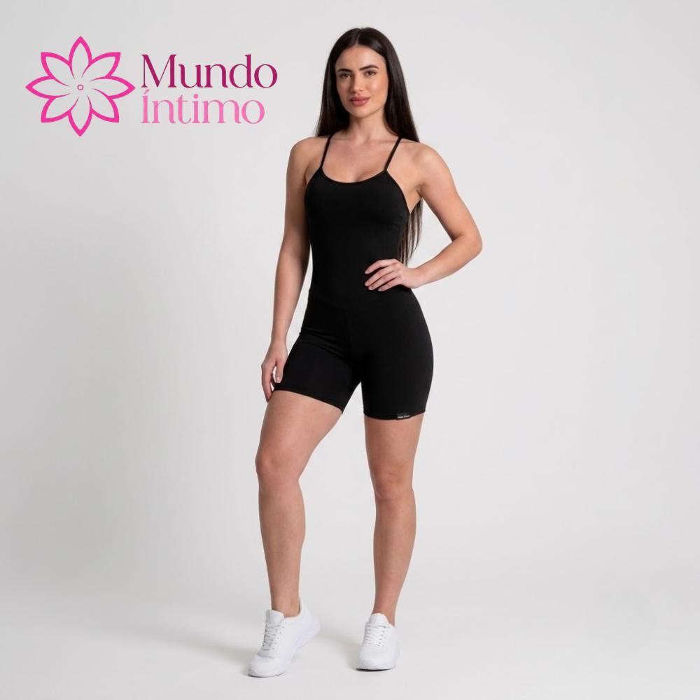 Macaquinho Feminino Academia Fitness Liso Zero Transparência Treino Confortável Adulto Gym