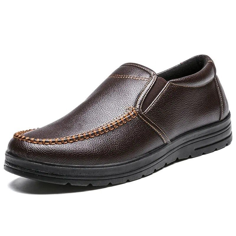 Sapatos Casuais Masculinos de Couro Leve, Sapatos para Caminhada ao Ar Livre, Sapatos Esportivos Confortáveis, Sapatos S
