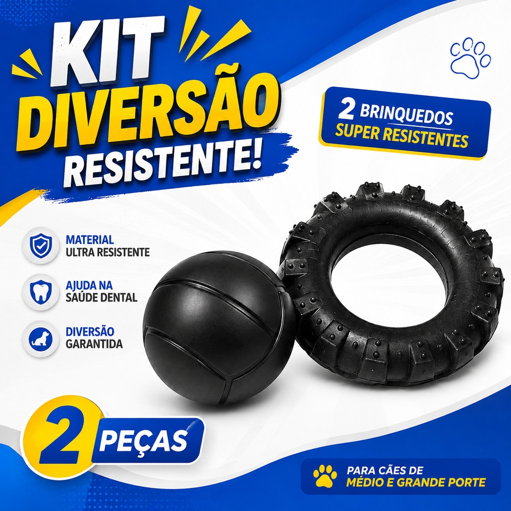 Bola Lisa Resistente Enriquecimento Ambiental 2 Peças