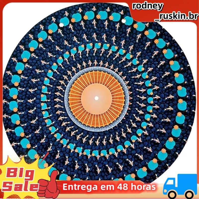 Record Turntable Slipmat 12 Polegada Antiderrapante Feltro Efeito Visual Almofada Ilusão Óptica Para Dj Amantes Da Músic
