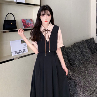 Vestido de duas peças que modela a silhueta e valoriza a figura para mulheres, novo look de verão em estilo coreano, ves