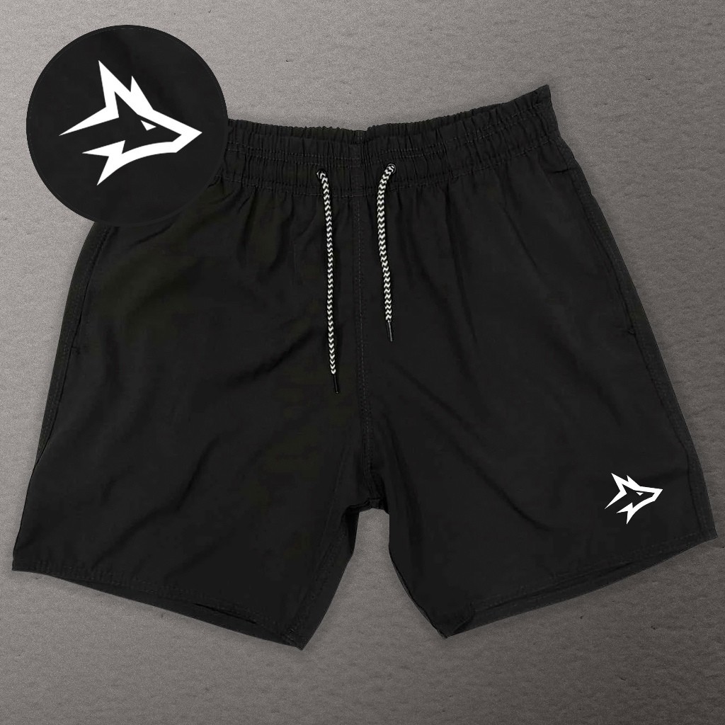 Bermuda Esportiva de Elastano Masculina - Lobo Alpha 02 - Academia Corrida Skate Basquete Otaku