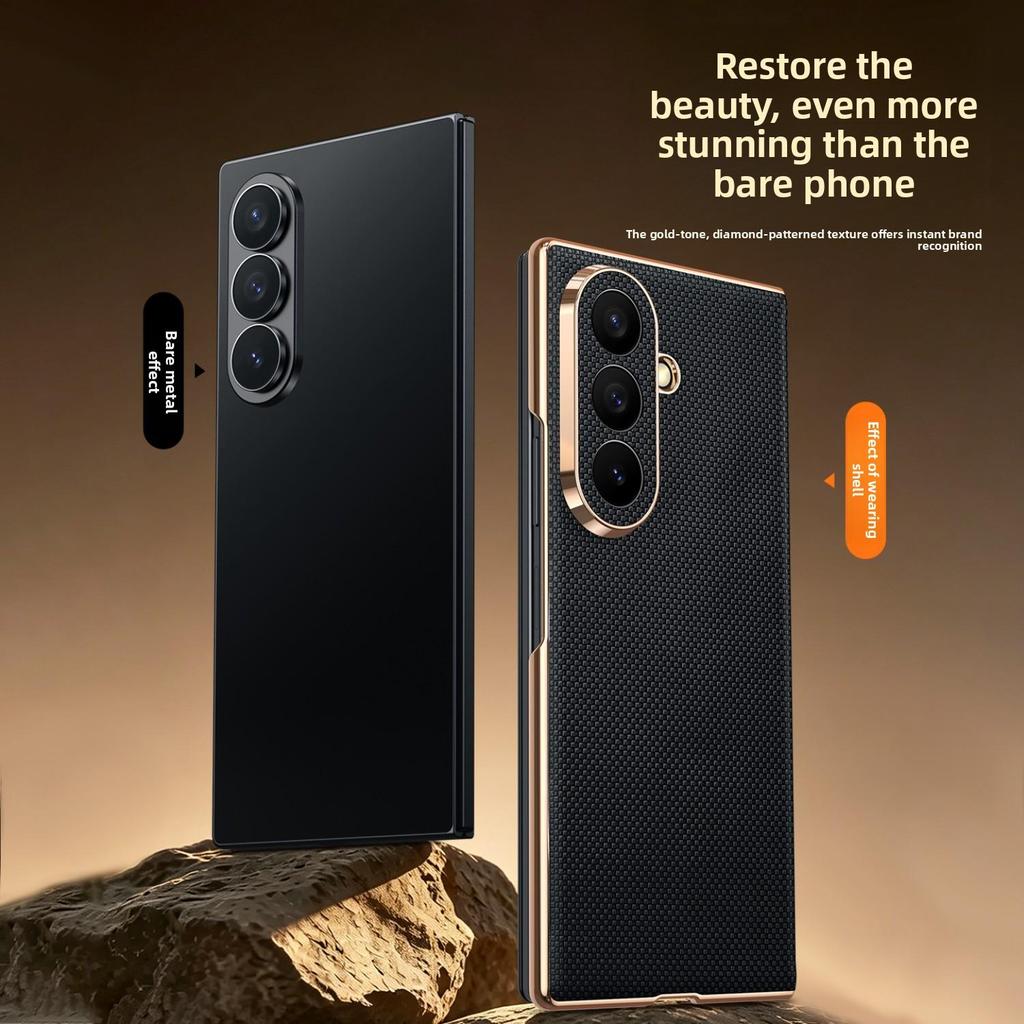 Capa Flip De Adsorção Magnética De Grão Losango Samsung Galaxy Z Fold 8 Ultra 7