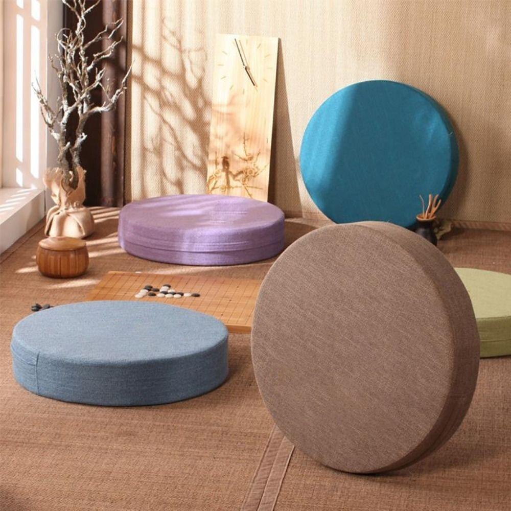 Imagem MXFASHIONE Travesseiro Tatami Suave Meditação Estilo Japonês Para Sala De Estar Almofada De Assento Lavável