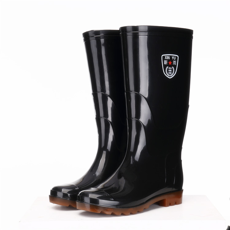 Botas de chuva para proteção do trabalho Botas de chuva Sapatos impermeáveis masculinos antiderrapantes de tubo alto de 