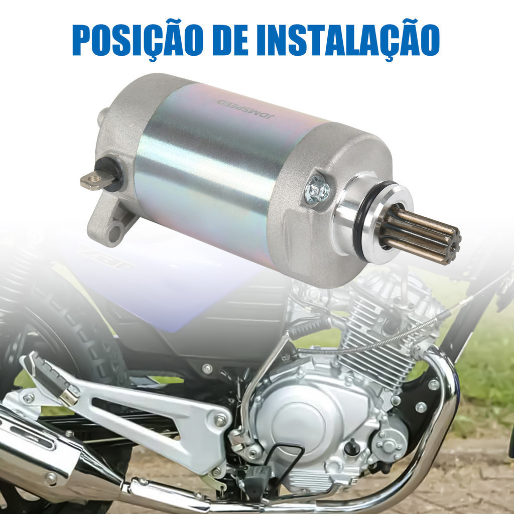 Motor Partida Para Moto Ybr 125 E Ed / Xtz 125 E Xe / Factor 125 E Ed Novo
