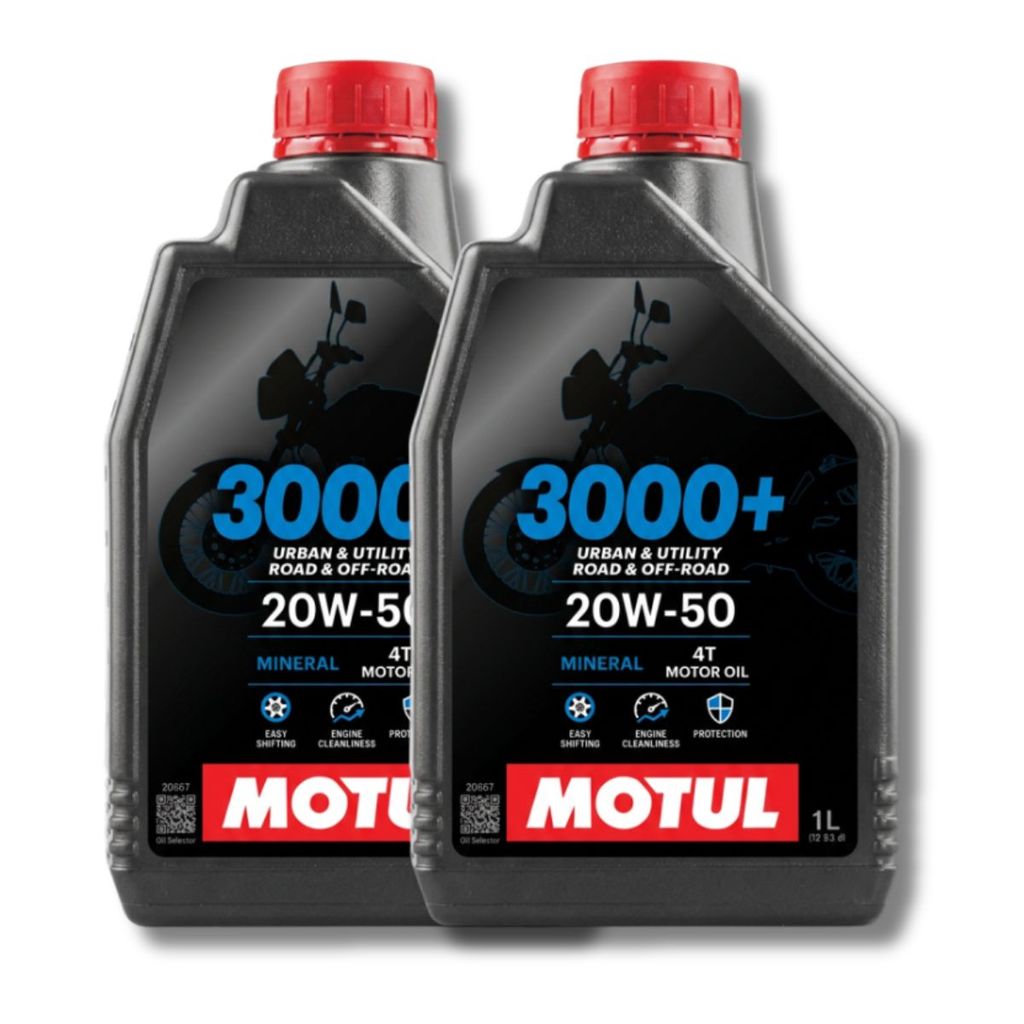 Kit 2L Oleo Motor Motul 20W50 3000+ Mineral Tornado Falcon Yes 125 Intruder Twister CBX 200 Strada Apache NX 350 Sahara