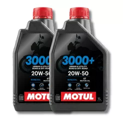 Kit 2L Oleo Motor Motul 20W50 3000+ Mineral Tornado Falcon Yes 125 Intruder Twister CBX 200 Strada Apache NX 350 Sahara