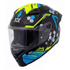 Capacete Axxis Fenix Alpha B23 Azul Gloss Motociclista Viseira Cristal