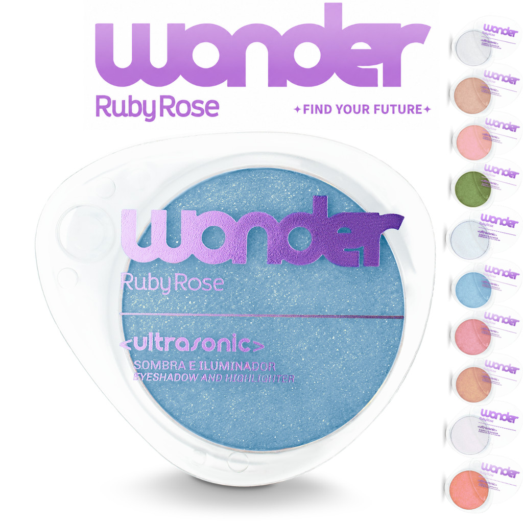 Sombra E Iluminador Ultrasonic Wonder Ruby Rose - Lançamento Efeito Espelhado