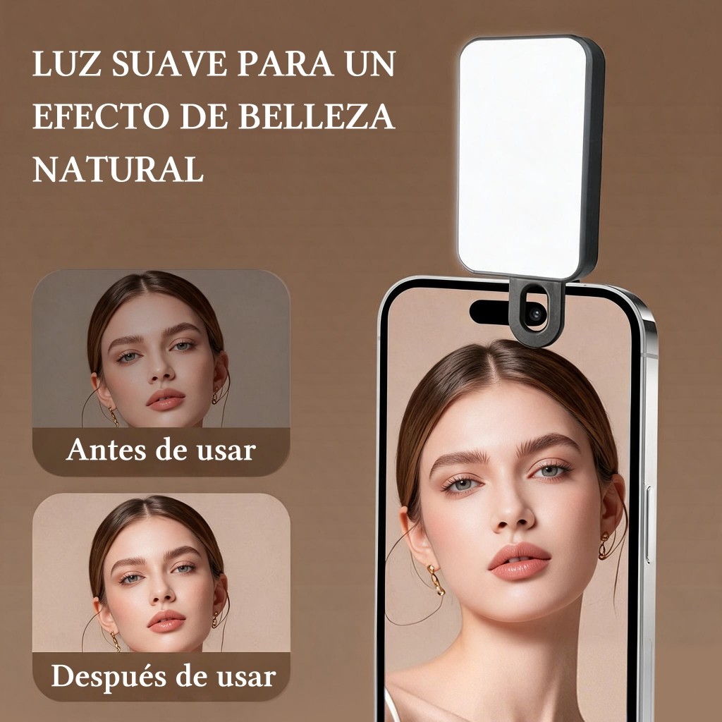 Mini Led 3 Modos De Luz LED Selfie Clip Live Stream Video Clip-on Portátil Maquiagem Recarregavel