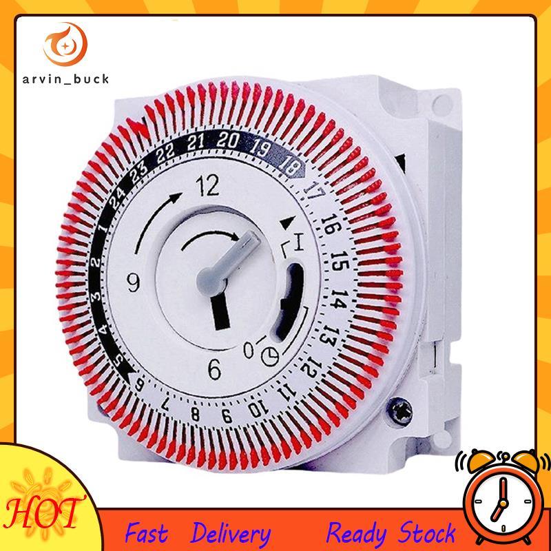 Interruptor De Temporizador Mecânico Mini 16A 230V Controle De Tempo Analógico Rotativo Diário Para Eletrodomésticos Ind