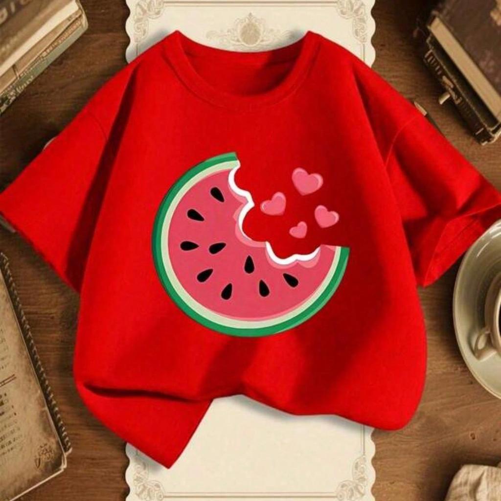 Camiseta infantil Estampado melancia - Estampas Exclusivas Para Criança 100% Algodão