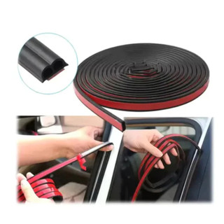 HW5 Tiras De Proteção De Borda De Porta De Carro Isolamento De Ruído Selante Cromadas Tira De Vedação De Borracha
