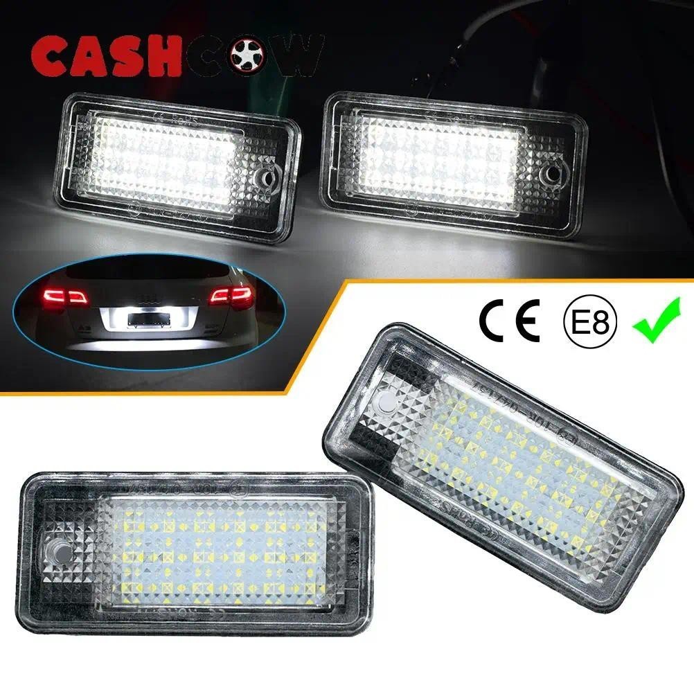 CASHCOW 2 Unidades 18 LED Lâmpada De Luz De Matrícula Para Audi A3 S3 A4 S4 B6 B7 A6 C6 S6 Q7 A8 S8 D3 RS4 RS6 Plus Quat