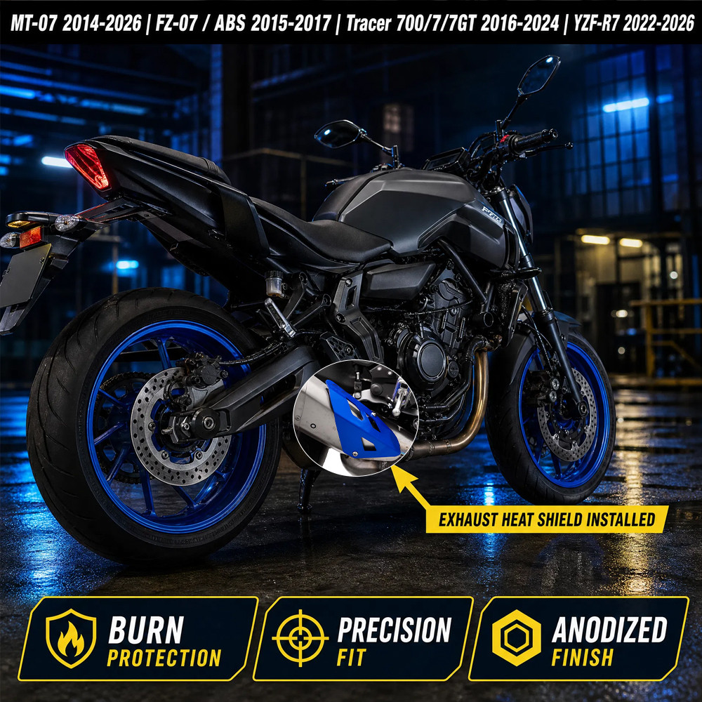 Para YAMAHA MT07 MT-07 FZ07 07 Tracer700 YZF-R7 Acessórios Da Motocicleta CNC Silenciador De Escape Protetor De Tubo Esc