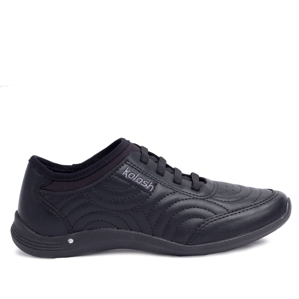Tênis Feminino Kolosh Casual Costuras Preto
