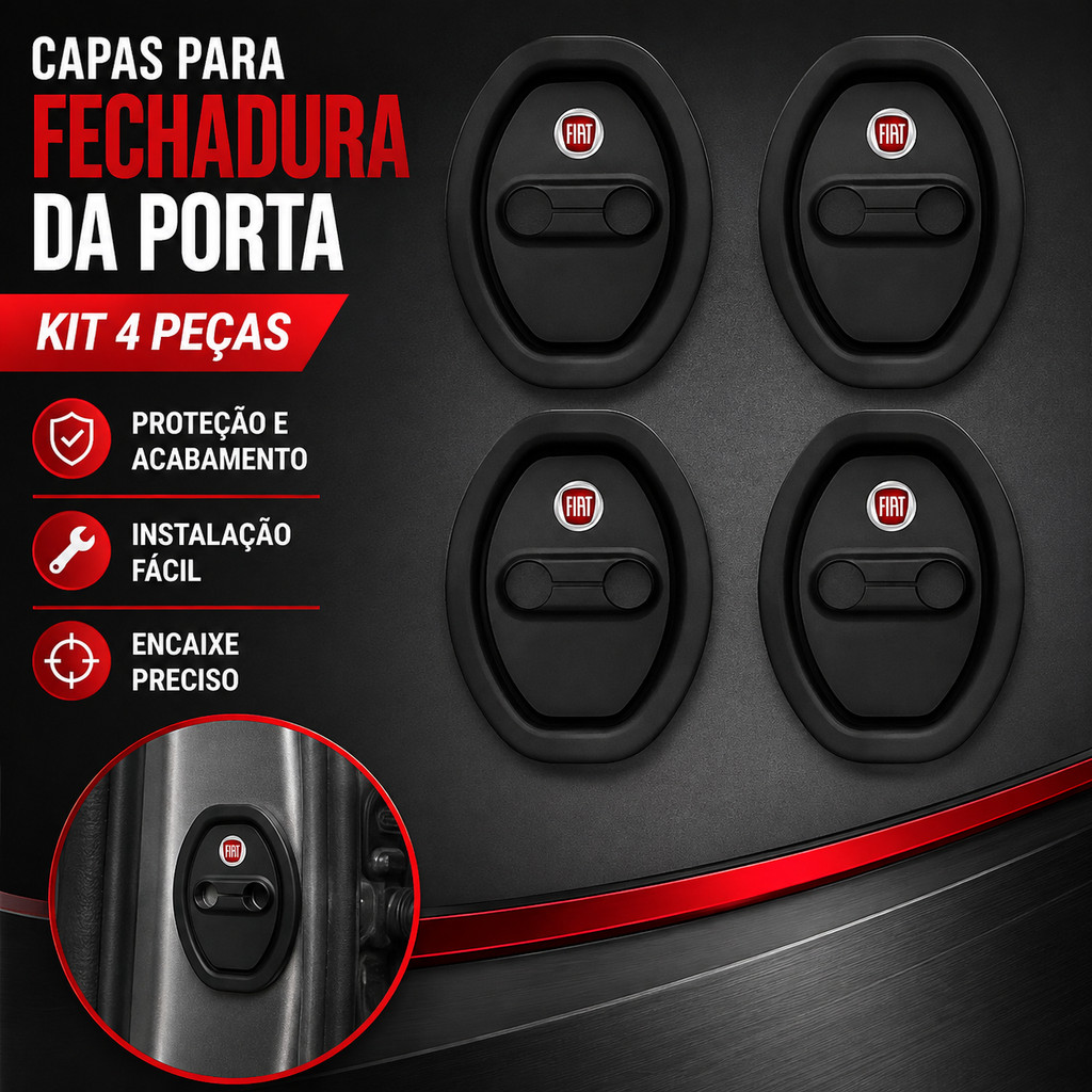 4 Unidades Protetor De Parafuso De Trava De Porta De Carro Guarnição Decorativa Para Fiat Grande Punto Evo 500C Panda Cr