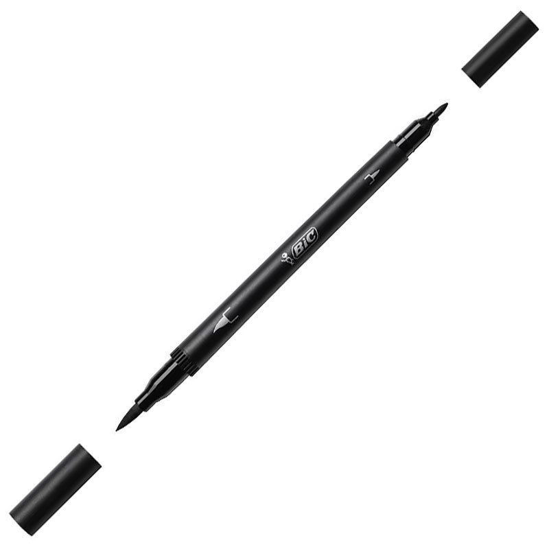Caneta hidrográfica Dual Tip Intensity Preta Bic